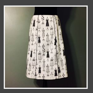 Cute A-line skirt with dress print